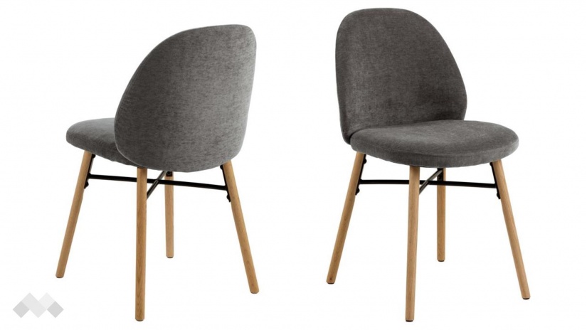 Трапезен стол София тъмно сив - изглед 2