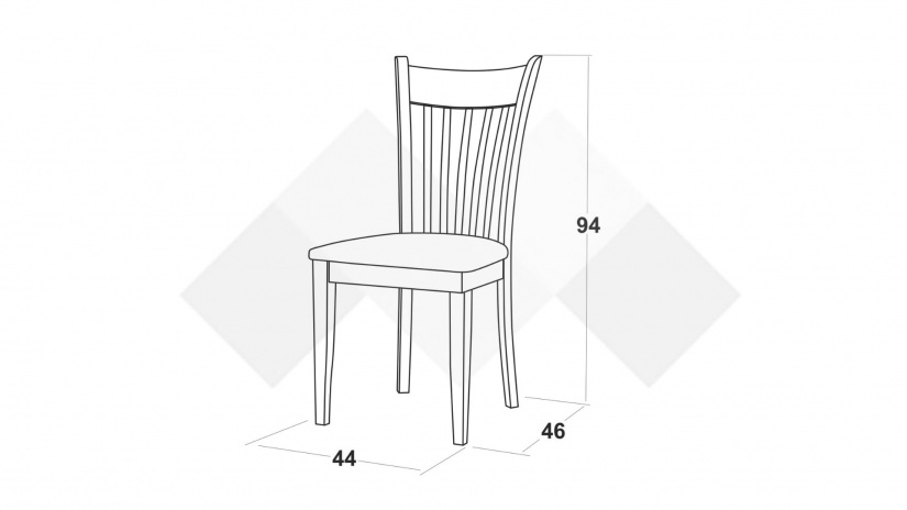 Трапезен стол Страдивариус натурал - изглед 3 - МебелМаг Трапезен стол Страдивариус натурал - изглед 3