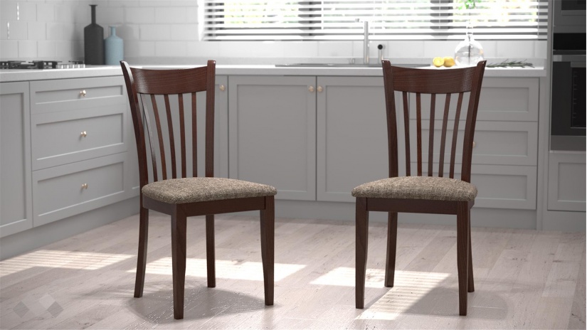 Трапезен стол Страдивариус орех - изглед 2 - МебелМаг Трапезен стол Страдивариус орех - изглед 2