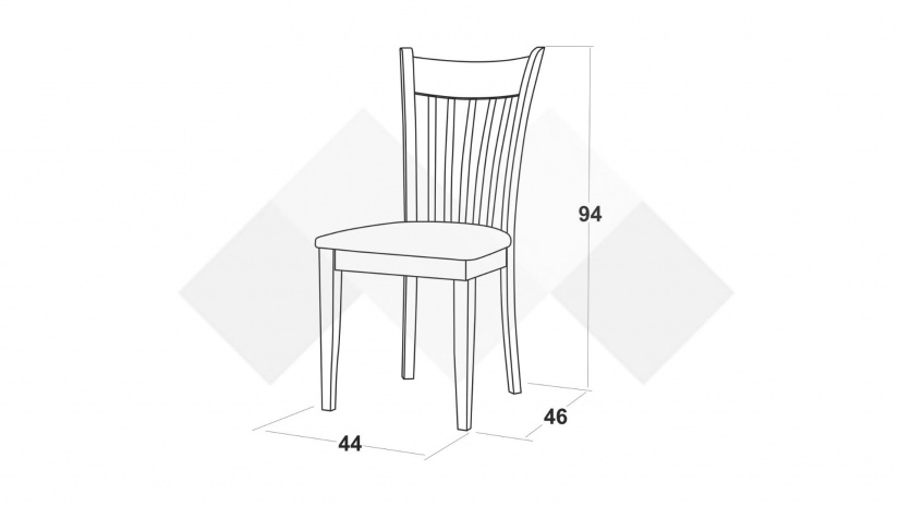 Трапезен стол Страдивариус орех - изглед 3 - МебелМаг Трапезен стол Страдивариус орех - изглед 3