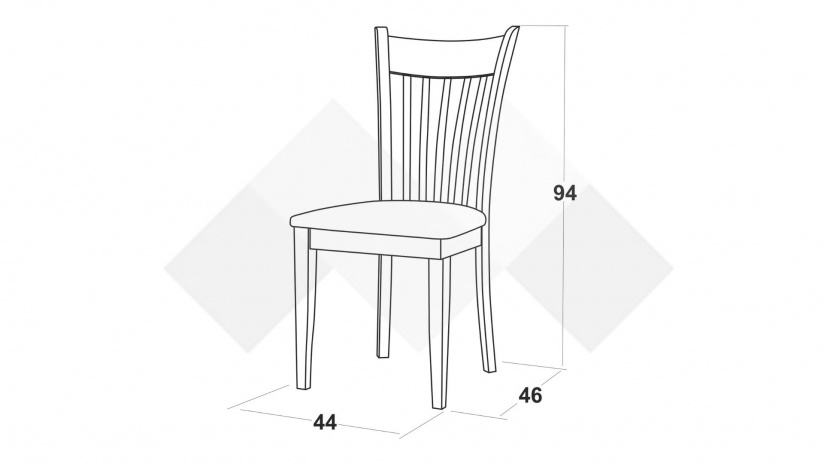 Трапезен стол Страдивариус венге - изглед 3 - МебелМаг Трапезен стол Страдивариус венге - изглед 3