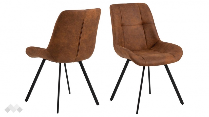 Трапезен стол Уейлър кафяв - изглед 2