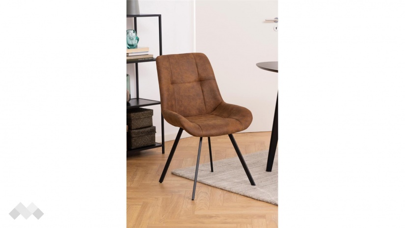 Трапезен стол Уейлър кафяв - изглед 4