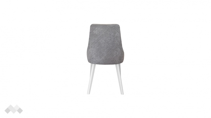 Трапезен стол Валенсия S сив с бяло - изглед 3 - МебелМаг Трапезен стол Валенсия S сив с бяло - изглед 3