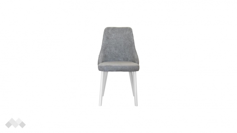 Трапезен стол Валенсия сив с бяло - изглед 2 - МебелМаг Трапезен стол Валенсия сив с бяло - изглед 2