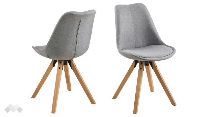 Трапезен стол Дима светло сив - изглед 2