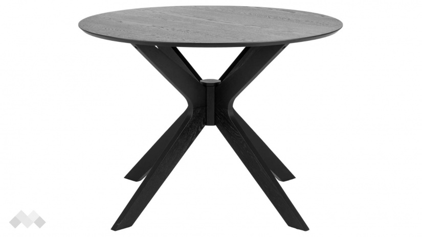 Трапезна маса Дънкан неразтегателни дъб черен мат - изглед 2 - МебелМаг Трапезна маса Дънкан неразтегателни дъб черен мат - изглед 2