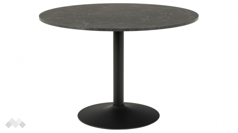 Трапезна маса Илита неразтегателни черен мрамор - изглед 1 - МебелМаг Трапезна маса Илита неразтегателни черен мрамор - изглед 1