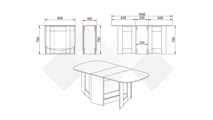 Трапезна маса Лизи неразтегателни сонома арвен - изглед 2 - МебелМаг Трапезна маса Лизи неразтегателни сонома арвен - изглед 2