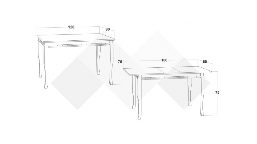 Трапезна маса Париж M разтегателни светъл орех - изглед 3 - МебелМаг Трапезна маса Париж M разтегателни светъл орех - изглед 3