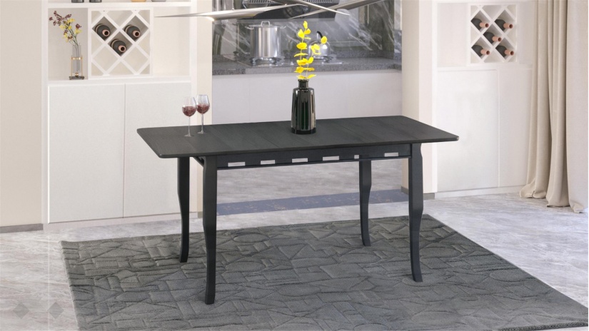 Трапезна маса Париж M разтегателни венге - изглед 2 - МебелМаг Трапезна маса Париж M разтегателни венге - изглед 2