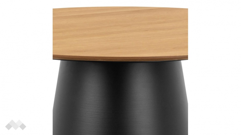 Трапезна маса Соли неразтегателни дъб натурал с черно - изглед 2 - МебелМаг Трапезна маса Соли неразтегателни дъб натурал с черно - изглед 2