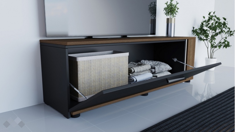 ТВ шкаф Ангел песаро с графит - изглед 8