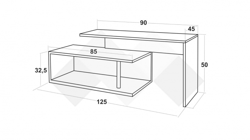 ТВ шкаф Дафни дъб сонома - изглед 2