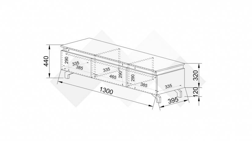 ТВ шкаф Дороти дъб гардън с дъб герано - изглед 5 - МебелМаг ТВ шкаф Дороти дъб гардън с дъб герано - изглед 5