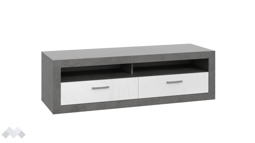 ТВ шкаф Требия сиво с бял гланц - изглед 4