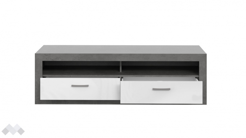 ТВ шкаф Требия сиво с бял гланц - изглед 3