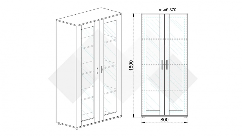 Витрина Лизи сонома арвен - изглед 2