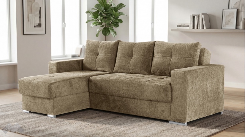 Ъглов диван Алтеа универсален ъгъл кафяв - изглед 2 - МебелМаг Ъглов диван Алтеа универсален ъгъл кафяв - изглед 2