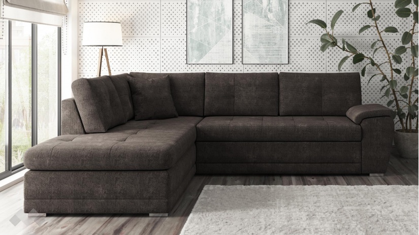 Ъглов диван Бали с посока кафяв - изглед 2 - МебелМаг Ъглов диван Бали с посока кафяв - изглед 2