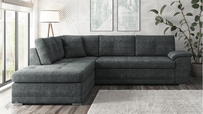 Ъглов диван Бали с посока графит - изглед 2 - МебелМаг Ъглов диван Бали с посока графит - изглед 2
