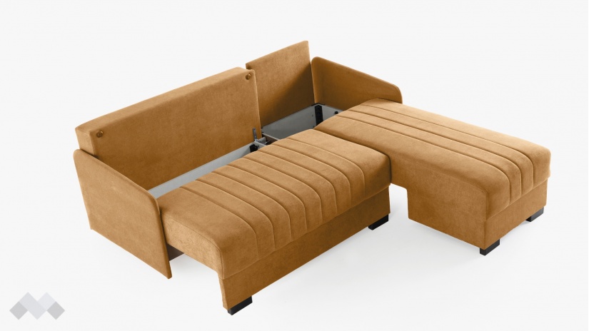 Ъглов диван Бета универсален ъгъл горчица - изглед 7 - МебелМаг Ъглов диван Бета универсален ъгъл горчица - изглед 7