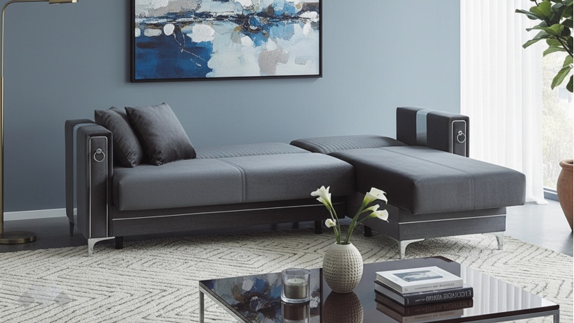 Ъглов диван Дестини универсален ъгъл сив - изглед 7 - МебелМаг Ъглов диван Дестини универсален ъгъл сив - изглед 7