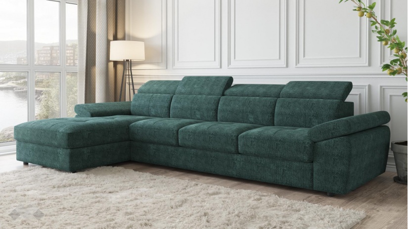 Ъглов диван Джент с посока зелен - изглед 1 - МебелМаг Ъглов диван Джент с посока зелен - изглед 1