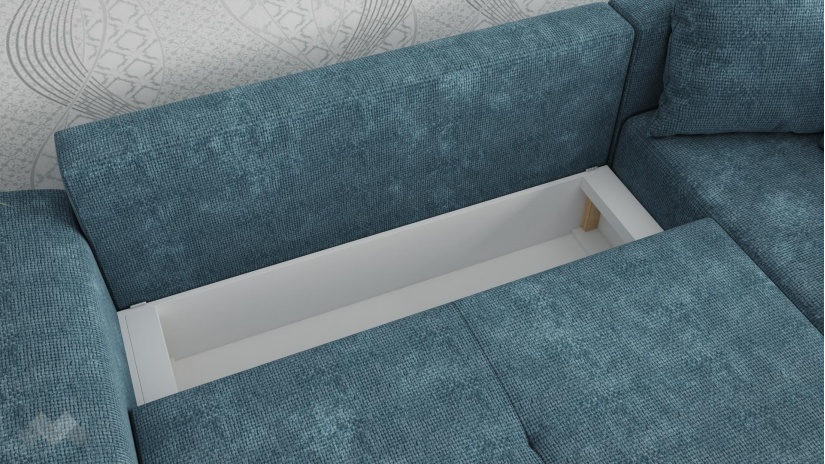 Ъглов диван Фабио с посока деним - изглед 3