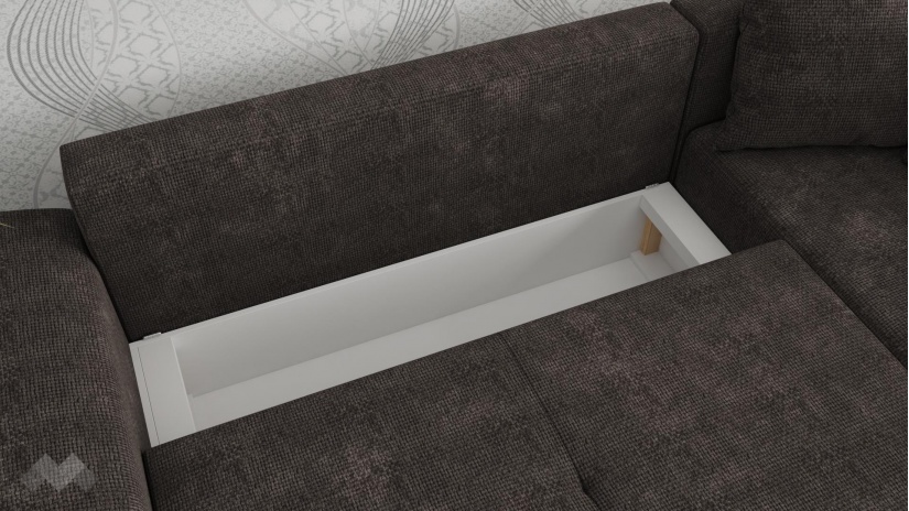 Ъглов диван Фабио с посока кафяв - изглед 3 - МебелМаг Ъглов диван Фабио с посока кафяв - изглед 3