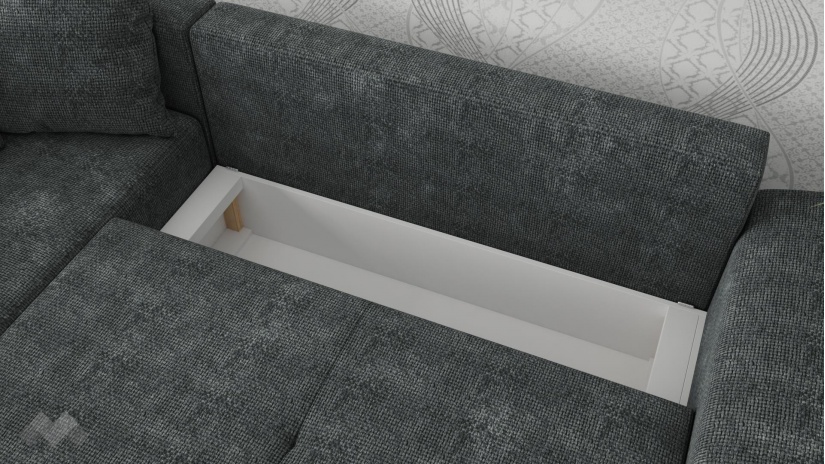 Ъглов диван Фабио с посока графит - изглед 3 - МебелМаг Ъглов диван Фабио с посока графит - изглед 3