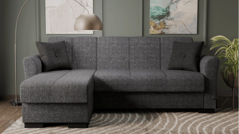 Ъглов диван Флоранс универсален ъгъл сив - изглед 4