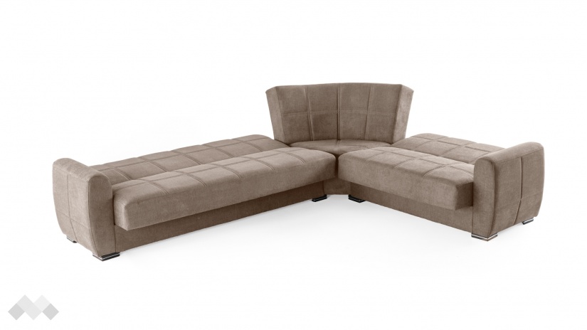 Ъглов диван Гранд универсален ъгъл кафяв - изглед 9