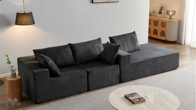 Ъглов диван Компакт с посока антрацит - изглед 4 - МебелМаг Ъглов диван Компакт с посока антрацит - изглед 4