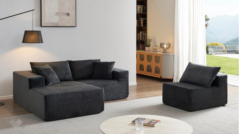 Ъглов диван Компакт с посока антрацит - изглед 3