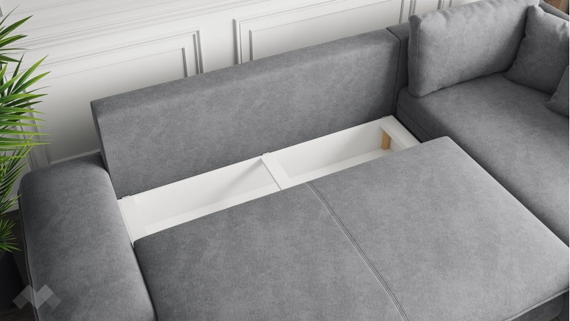 Ъглов диван Монтело с посока сив - изглед 3 - МебелМаг Ъглов диван Монтело с посока сив - изглед 3