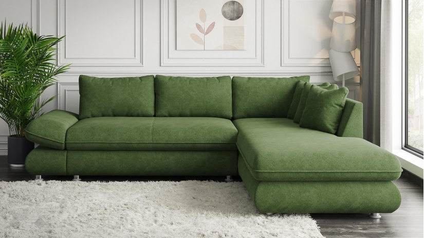 Ъглов диван Монтело с посока зелен - изглед 2