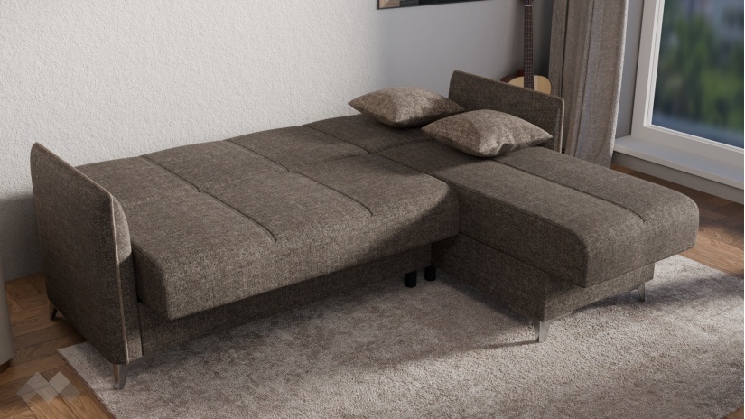 Ъглов диван Сафо универсален ъгъл кафяв - изглед 7 - МебелМаг Ъглов диван Сафо универсален ъгъл кафяв - изглед 7