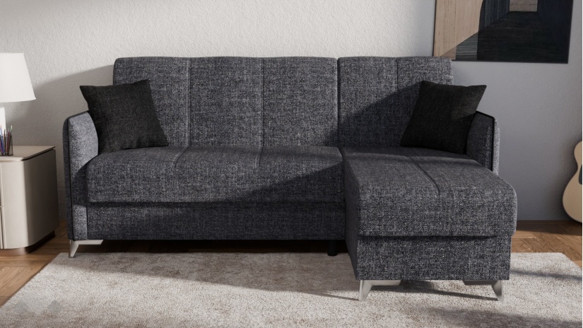 Ъглов диван Сафо универсален ъгъл сив - изглед 3 - МебелМаг Ъглов диван Сафо универсален ъгъл сив - изглед 3