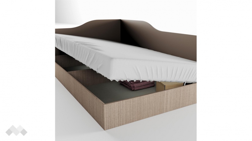 Ъглово легло 120/190 Тексас мока с лате - изглед 3 - МебелМаг Ъглово легло 120/190 Тексас мока с лате - изглед 3