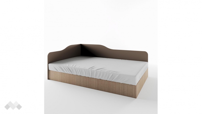 Ъглово легло 120/190 Тексас мока с лате - изглед 1 - МебелМаг Ъглово легло 120/190 Тексас мока с лате - изглед 1