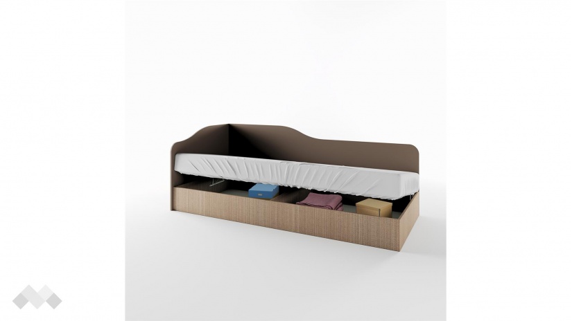 Ъглово легло 82/190 Тексас мока с лате - изглед 2