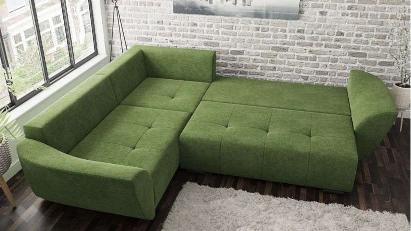 Ъглов диван Сиера с посока зелен - изглед 4 - МебелМаг Ъглов диван Сиера с посока зелен - изглед 4
