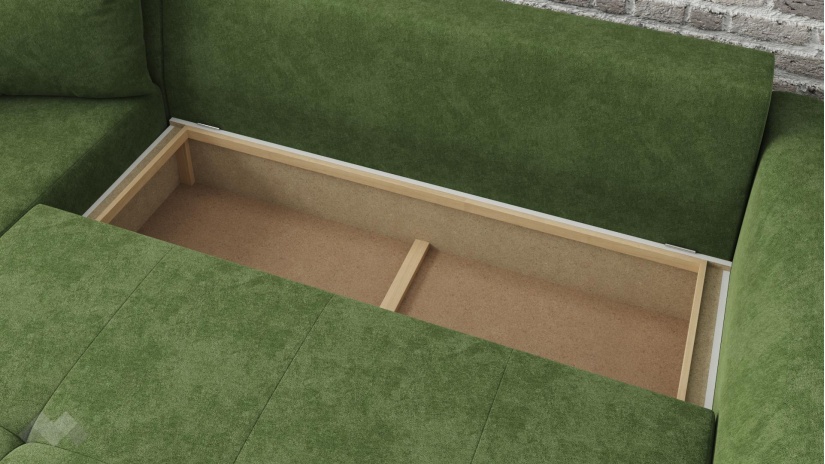 Ъглов диван Сиера с посока зелен - изглед 3 - МебелМаг Ъглов диван Сиера с посока зелен - изглед 3