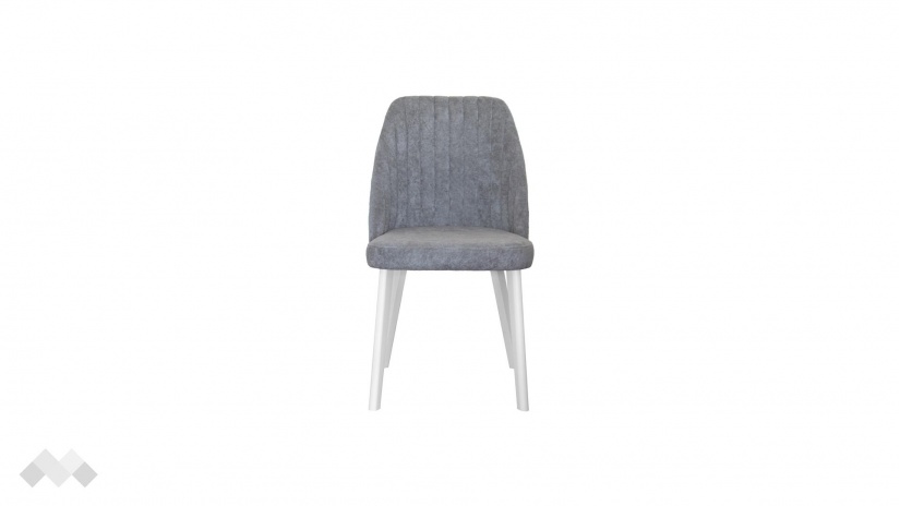 Трапезен стол Мелани сив с бяло - изглед 1 - МебелМаг Трапезен стол Мелани сив с бяло - изглед 1